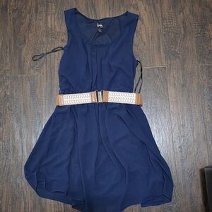 by & by Navy Blue Belted Dress Size M